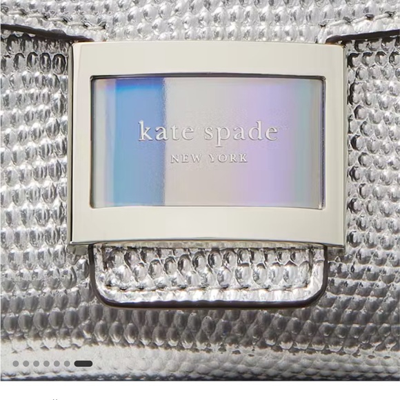 Brand New Kate Spade Micro Metallic Silver Katy Crossbody bag - Picture 5 of 7